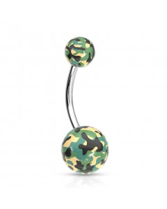 10mm Titan Camouflage Bauchnabelpiercing 