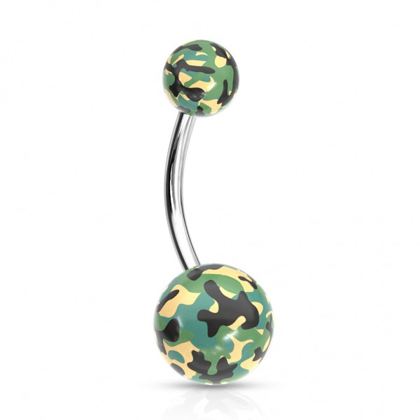 10mm Titan Camouflage Bauchnabelpiercing