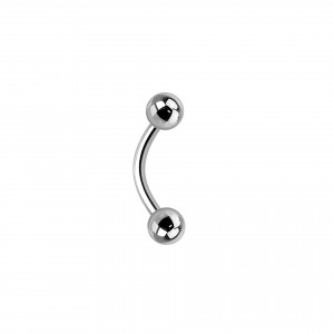 1,2mm Titan Piercing Banane mit 3mm Kugeln 1,2mm Titan Piercing Banane mit 3mm Kugeln