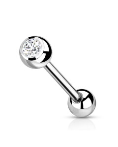 1,6mm Titan Stab mit Steinbesetzter Kugel  