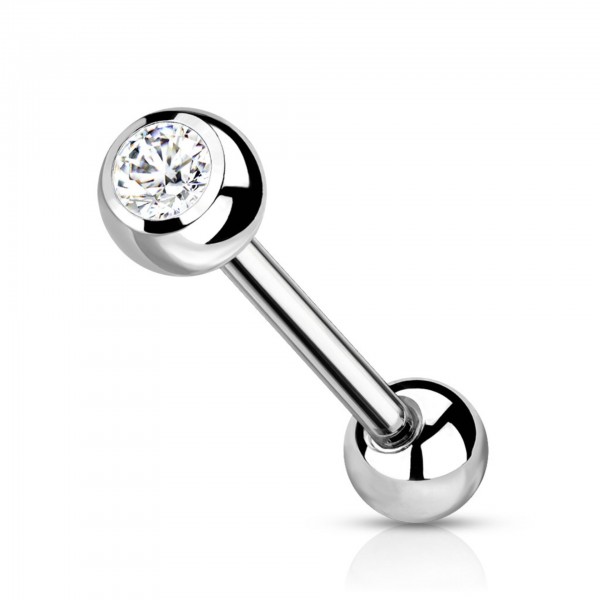 1,6mm Titan Stab mit Steinbesetzer Kugel