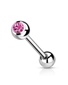 1,6mm Titan Stab mit Steinbesetzter Kugel  