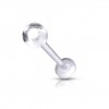 Bioplast® Labret Piercing Stecker mit 3mm Kugel