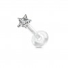 Bioplast® Labret Piercing mit 3mm Stern Aufsatz