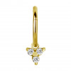 Crystal Trinity Piercing Charm für Segmentring Clicker