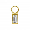 Crystal Baguette Piercing Charm für Segmentring Clicker