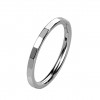 1,2mm Titan Piercing Ring mit Rechteckigen Facetten