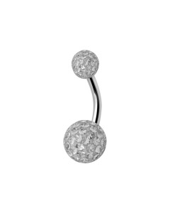 10mm Titan Bauchnabelpiercing mit Crystal Epoxy Kugeln