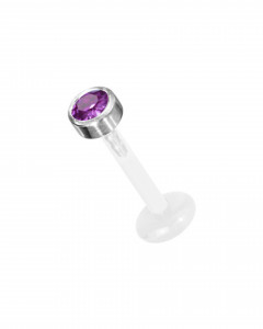 PTFE Piercing Stecker  mit 2mm Titan Aufsatz PTFE Piercing Stecker  mit 2mm Titan Aufsatz