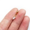 8mm Rook Piercing Banane mit Kristall