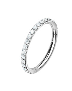 12mm Titan Steinbesetzter Segmentring Clicker