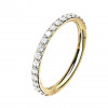 12mm Titan Ohr Piercing Ring Steinbesetzter Segmentring Clicker