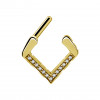 Crystal V 316L Septum Piercing Clicker