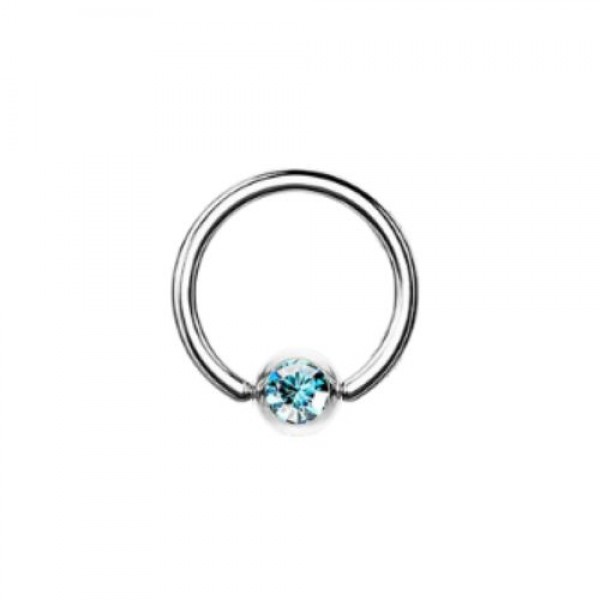 8mm 316L Smiley Piercing Ring Klemmkugelring