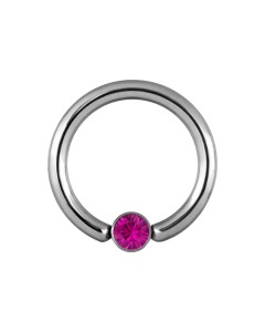 6mm Titan Smiley Piercing Ring Flat Back Klemmkugelring