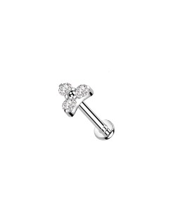 Titan Crystal Trinity Ohr Piercing Stecker