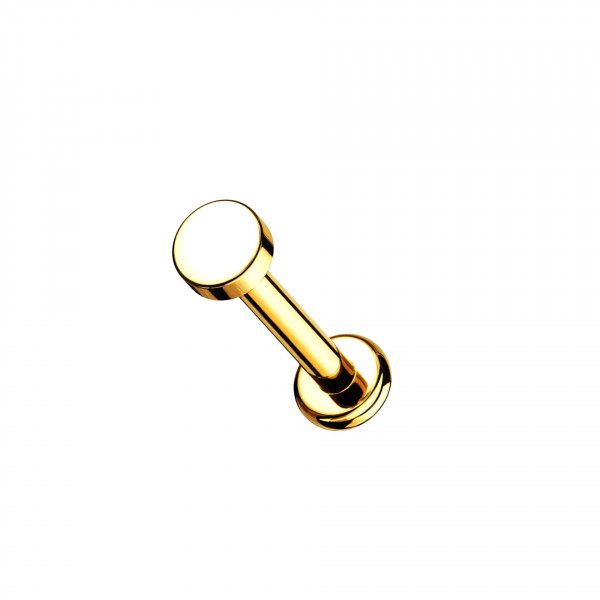 Titan Labret Ohr Piercing Stecker mit Disc Aufsatz für Conch Helix Tragus