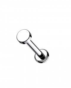 Titan Labret Piercing Stecker mit Disc Aufsatz Titan Labret Piercing Stecker mit Disc Aufsatz
