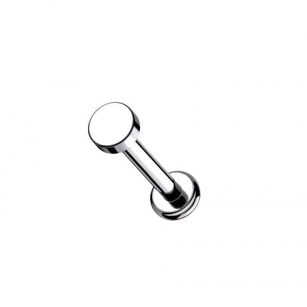 Titan Labret Ohr Piercing Stecker mit Disc Aufsatz für Conch Helix Tragus