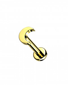 Titan Ohr Piercing Stecker mit Mond Aufsatz  Titan Ohr Piercing Stecker mit Mond Aufsatz