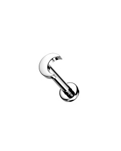 Titan Ohr Piercing Stecker mit Mond Aufsatz  Titan Ohr Piercing Stecker mit Mond Aufsatz