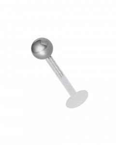 PTFE Piercing Stecker mit Titan Kugel Aufsatz  PTFE Piercing Stecker mit Titan Kugel Aufsatz