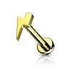 Titan Conch Helix Tragus Ohr Piercing Stecker mit Blitz Aufsatz