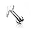 Titan Conch Helix Tragus Ohr Piercing Stecker mit Blitz Aufsatz