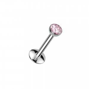 Titan Labret Piercing Stecker mit Stein Aufsatz Titan Labret Piercing Stecker mit Stein Aufsatz