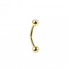 1,2mm Titan Piercing Banane mit steinbesetzten Kugeln
