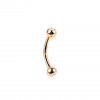 1,2mm Titan Piercing Banane mit steinbesetzten Kugeln
