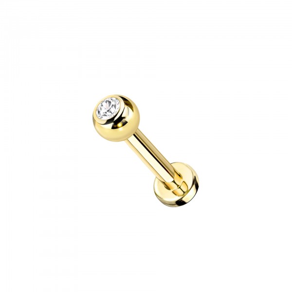 Titan Labret Piercing Stecker PVD beschichtet