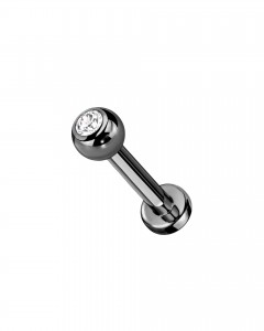 Titan Labret Piercing Stecker mit Steinbesetzter Kugel Titan Labret Piercing Stecker mit Steinbesetzter Kugel