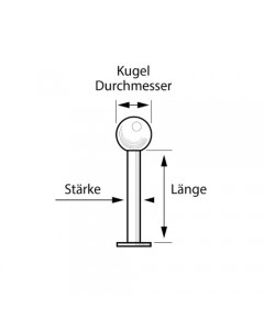 Crystal Trinity 18 Karat Gold Ohr Piercing Stecker