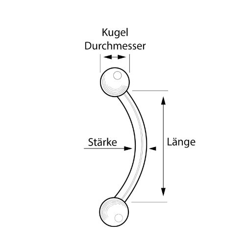 Curved Barbell Maße